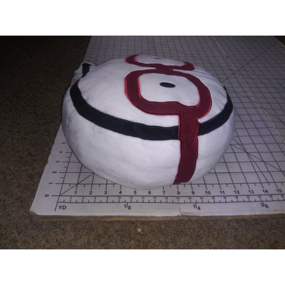 Statement Quote Emoji White Pillow with Red Glasses Accent Throw Round Pillow - Picture 6 of 6